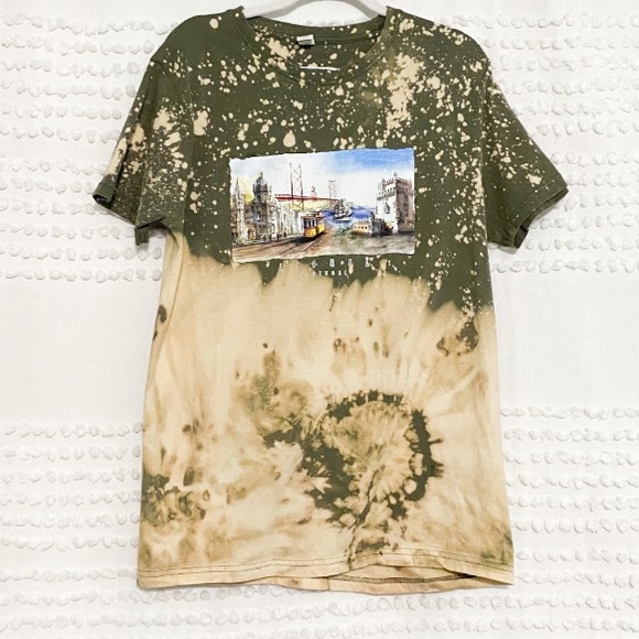 Roly Tops - Lisboa Portugal bleached short sleeve tee 12